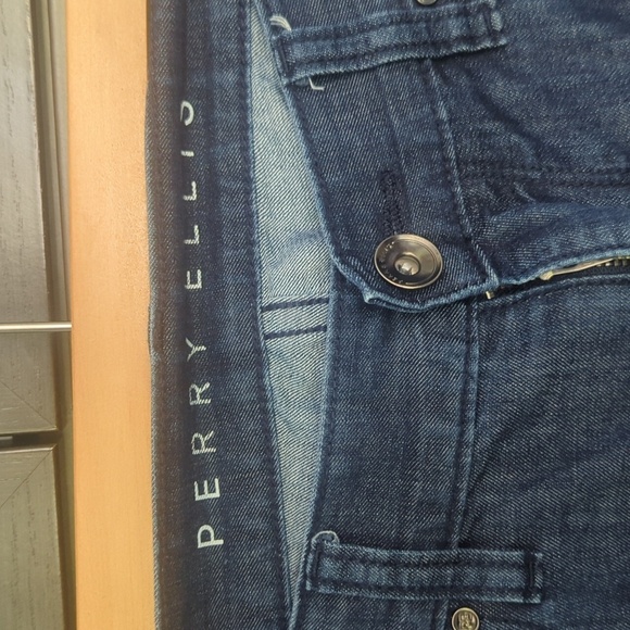 Perry Ellis Blue Straight Jeans Classic Style - Size 34 X 28 Good Condition - Picture 3 of 7
